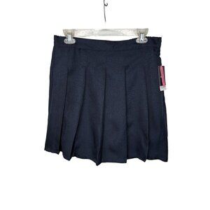 Girls Navy Pleated Skirt With Shorts 20.5 Plus By French Toast